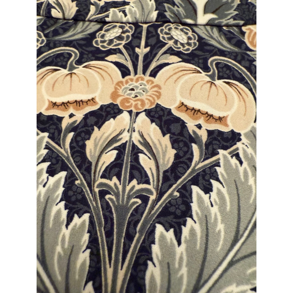 NWT Women's LOFT Petite Long Sleeve Dress Size 10P Navy Beige Floral - Picture 6 of 10